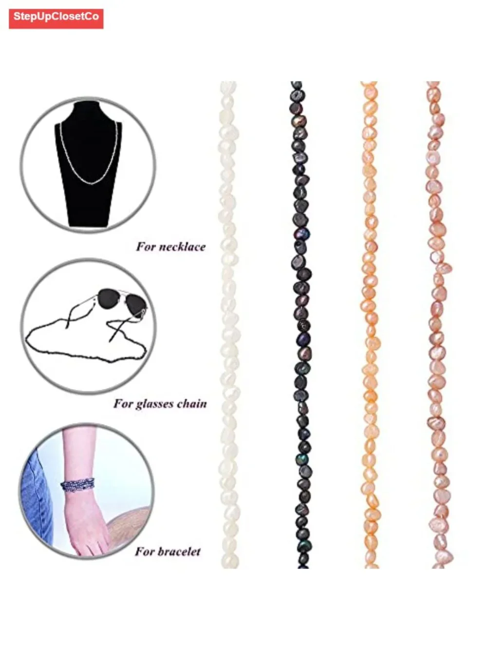 Freshwater Pearl Eyeglass Chain Sunglasses Holder Mask Lanyard Adjustable